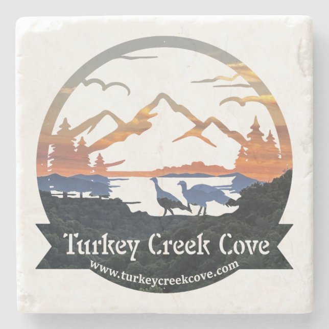 TCC orange sunset logo coaster (Front)