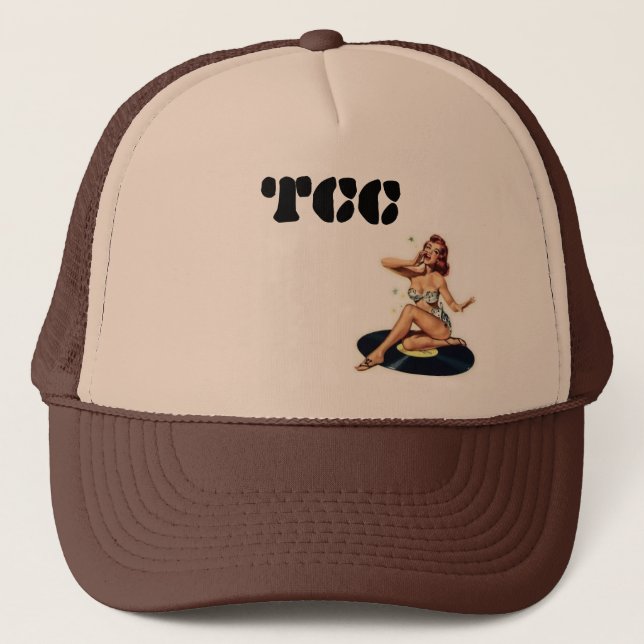TCC pin-up on vinyl Trucker Hat (Front)