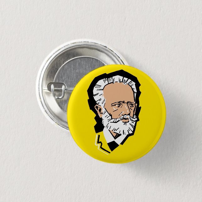Tchaikovsky 3 Cm Round Badge (Front & Back)