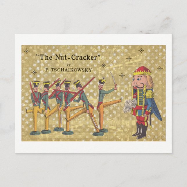 Tchaikovsky Nutcracker Soldiers Christmas Holiday Postcard (Front)