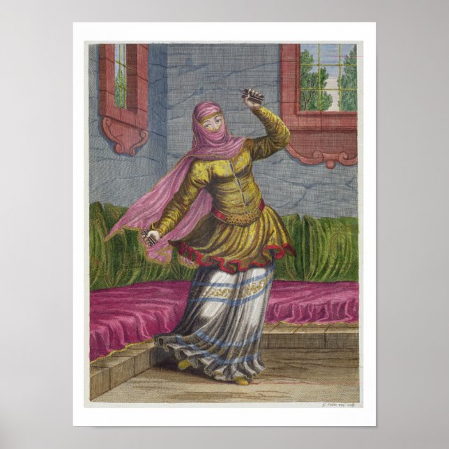 Tchinguis, or Turkish dancer, 18th century (engrav Poster (Front)