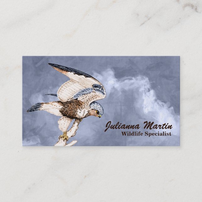 TCWC - American Kestrel Illustration Business Card (Front)