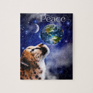 TCWC - Christmas Peace on Earth Cheetah Jigsaw Puzzle