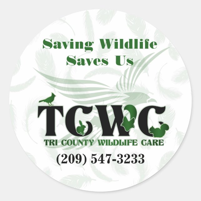 TCWC - Logo Saving Wildlife Saves Us Stickers (Front)