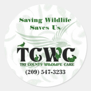 TCWC - Logo Saving Wildlife Saves Us Stickers