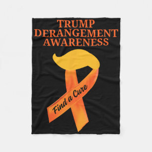 Tds Awareness Trump Derangement Syndrome Awareness Fleece Blanket