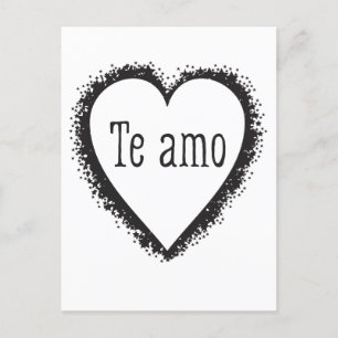 Te amo, I love you in Spanish Postcard