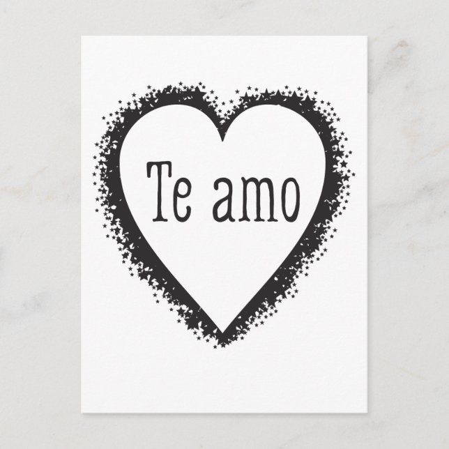 Te amo, I love you in Spanish Postcard (Front)