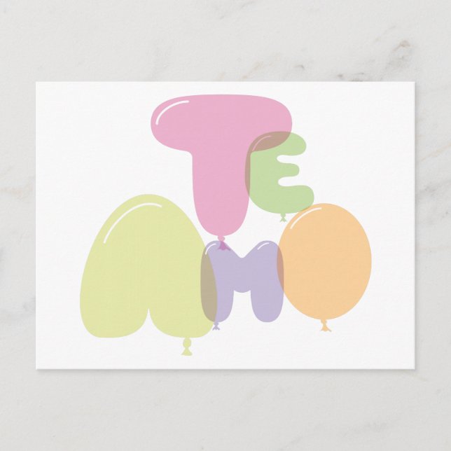 Te amo - I love you in Spanish Postcard (Front)