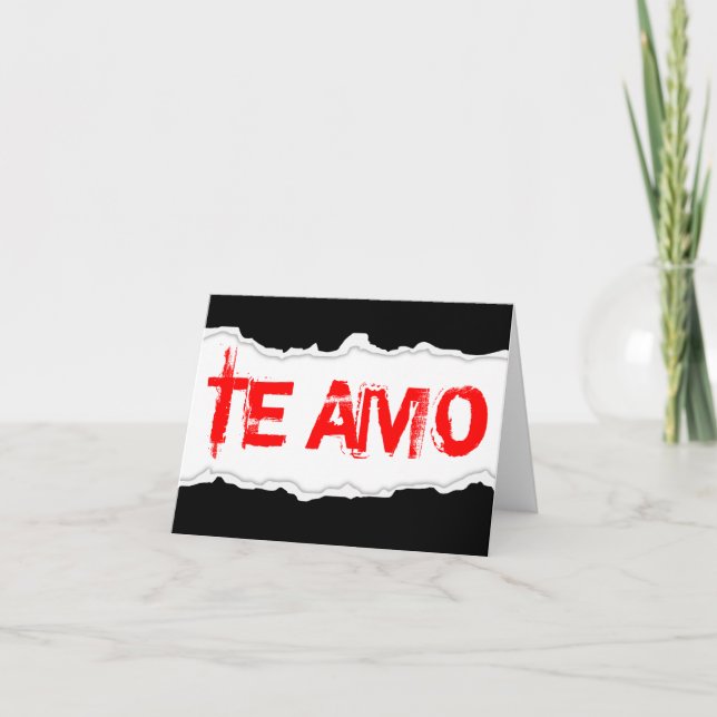 TE AMO (page rip) Holiday Card (Front)