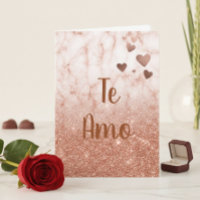 Te Amo Tarjeta Valentine's Day Spanish Love