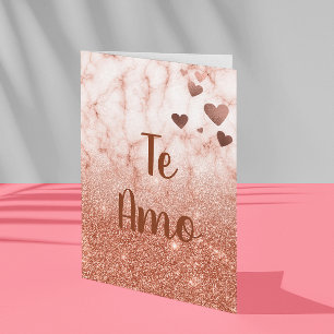Te Amo Tarjeta Valentine's Day Spanish Love Holiday Card