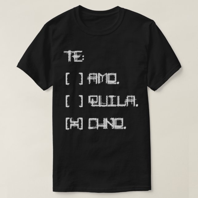 Te Amo Tequila Techno Lover Raver Festival  T-Shirt (Design Front)