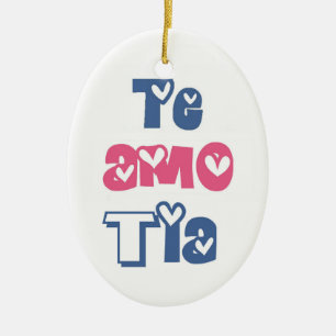 Te Amo Tia Ceramic Tree Decoration