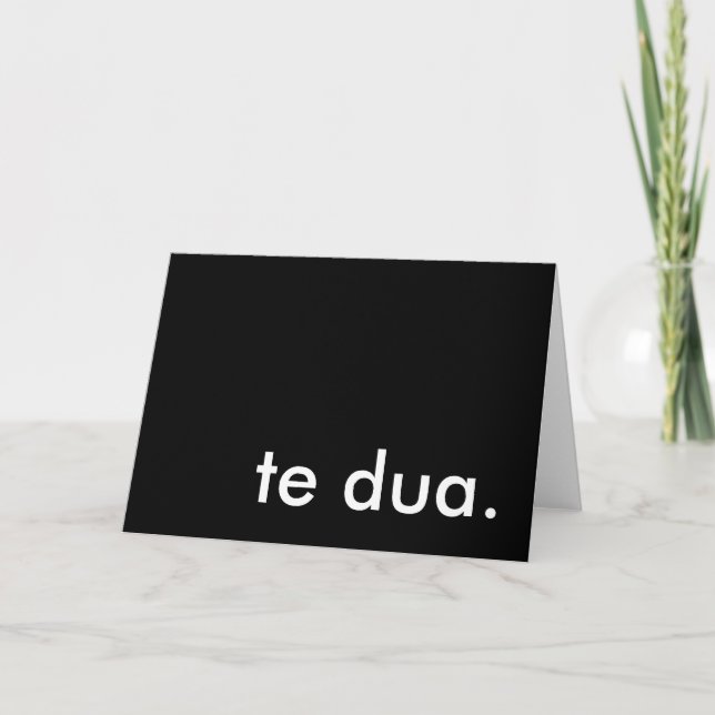 te dua. holiday card (Front)