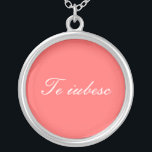 Te iubesc necklace<br><div class="desc">I love you in Romanian,  see also matching products. Design by Ruth Jolly.</div>