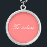 Te iubesc necklace<br><div class="desc">I love you in Romanian, see also matching products. Design by Ruth Jolly.</div>