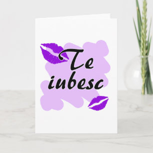 Te iubesc - Romanian I love you Holiday Card