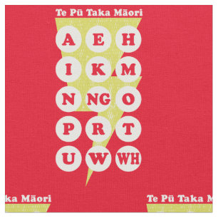 Te Pu Taka Maori Maori Alphabet Fabric