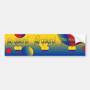 ¡Te Quiero! Colombia Flag Colours Pop Art Bumper Sticker