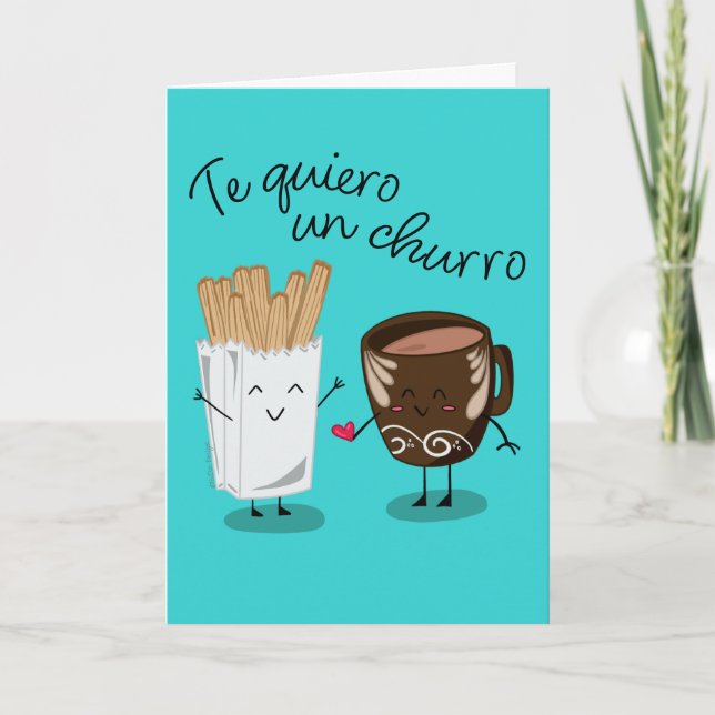 Te Quiero Un Churro | I Love You So Much Holiday Card (Front)