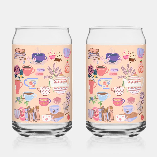  Tea And Books Can Glass (Front)