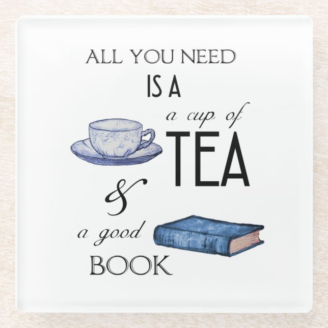 Tea and Books Cozy Reading Coaster (Front)