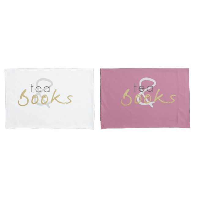 Tea and Books Pillowcase Set (Front-Set)