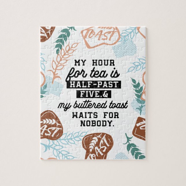 Tea and buttered toast quotes jigsaw puzzle (Vertical)