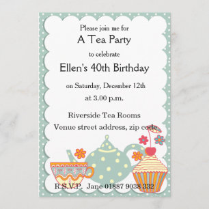 Tea and Cakes Party Invitation