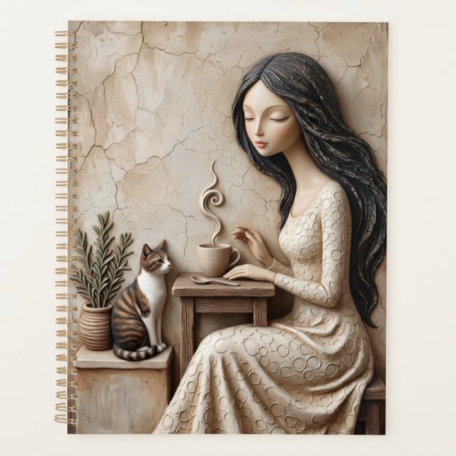  Tea and Cat Journal  The Quiet Studio Planner (Front)