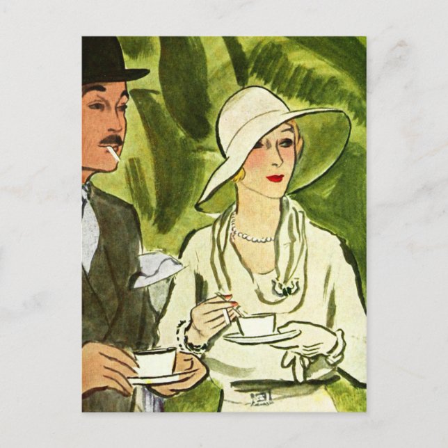 Tea and Cigarettes in the Forest Postcard (Front)