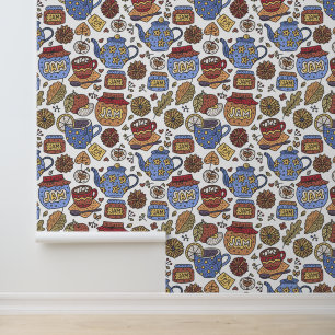 Tea and Jam, Detailed Illustration Wallpaper