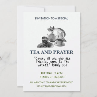 Tea and Prayer: Community Fellowship Invitation