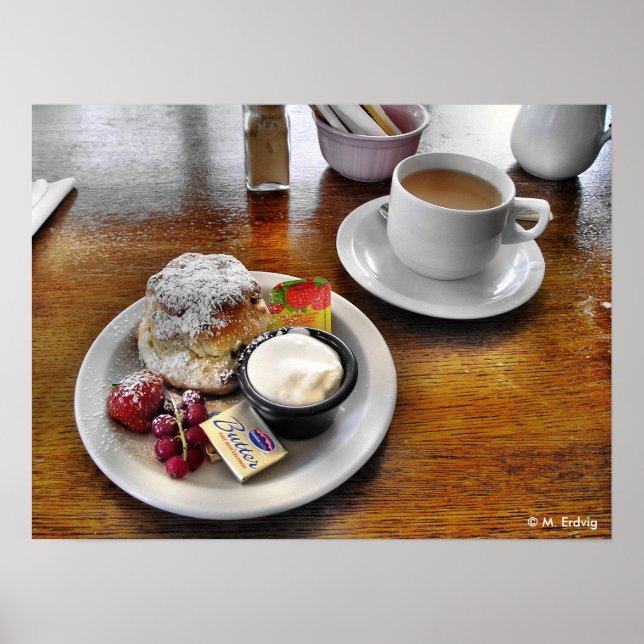 Tea and Scones Print or Poster (Front)