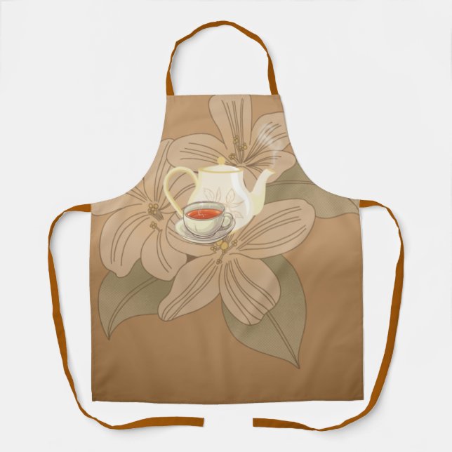 Tea and Tea Leaves Apron (Front)