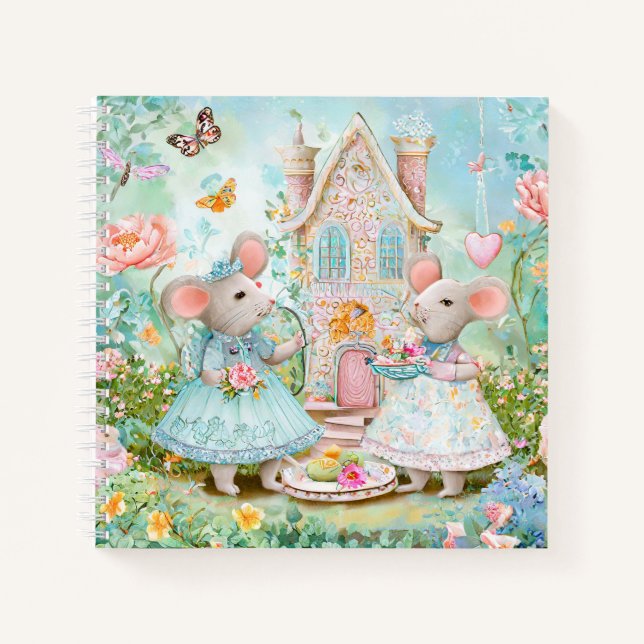 Tea at garden bullet journal notebook (Front)