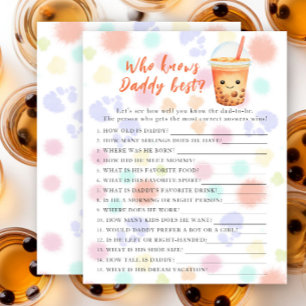 Tea baby shower - Game Who knows daddy best