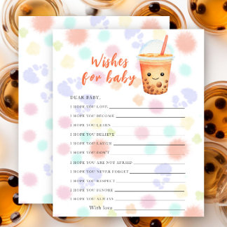 Tea baby shower - wishes for baby