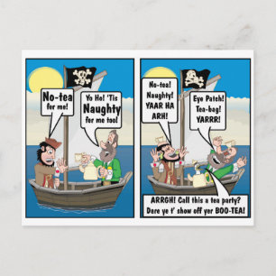 TEA BAG JOKE. POSTCARD