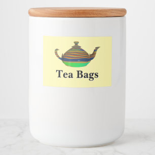 Tea Bags Good Food Container Label