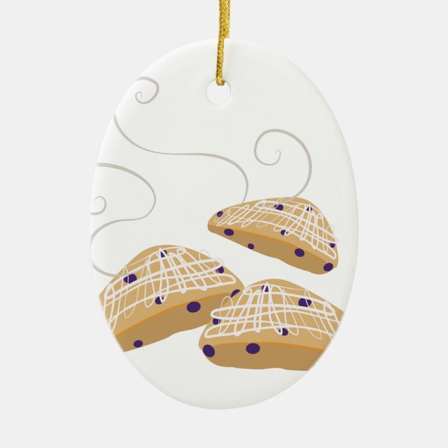 Tea Biscuits Ceramic Tree Decoration (Front)
