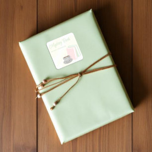 Tea & Books Bridal Shower Mystery Book Square Sticker
