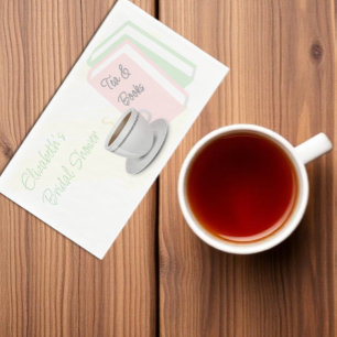 Tea & Books Bridal Shower Napkin
