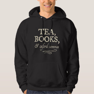 Tea, Books, & Oxford Commas Hoodie