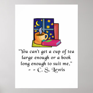 Tea & Books w Quote Posters