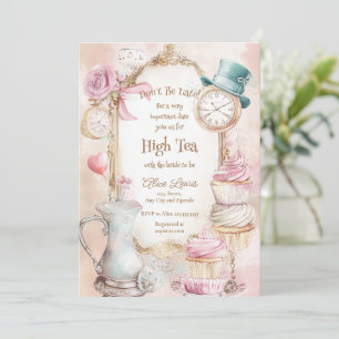 Tea Bridal shower invitation, Alice bridal tea Invitation