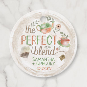 Tea Bridal Wedding Shower   The Perfect Blend Cute Favour Tags