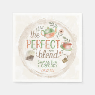 Tea Bridal Wedding Shower The Perfect Blend Party Napkin