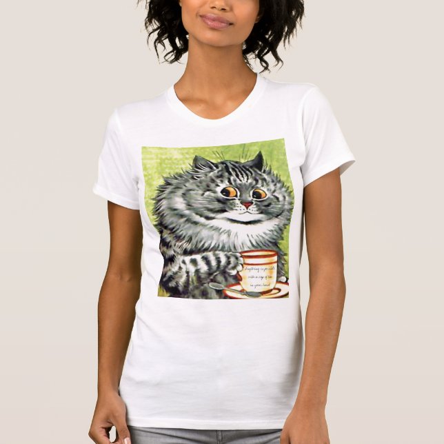 Tea Cat Quote T-Shirt (Front)